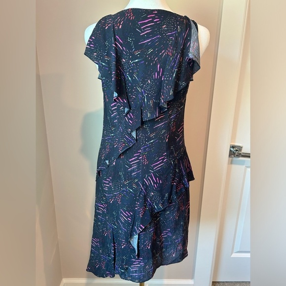 LOVE Richard Chai Tiered Fireworks Cocktail Dress Asymmetrical Size 4 (tag 6) - Picture 10 of 12